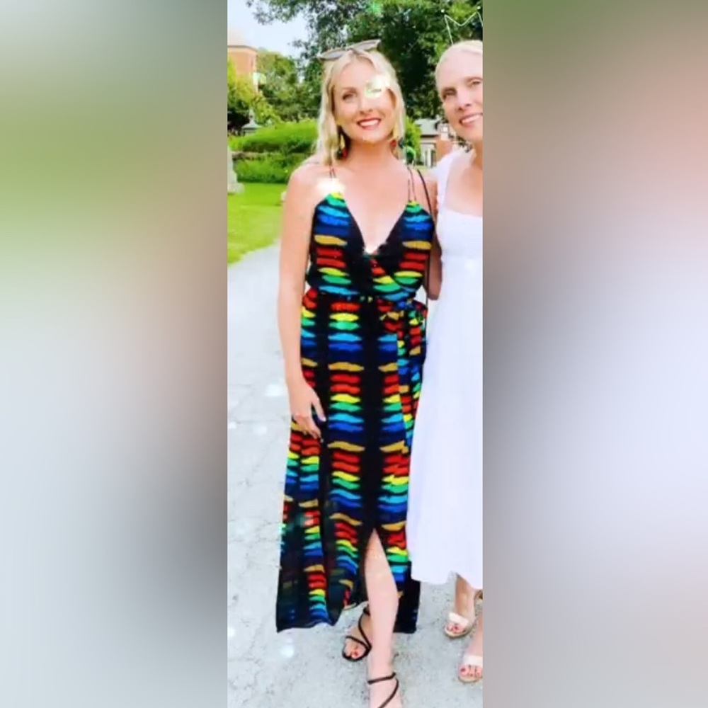 Colorful black Alice + Olivia dress